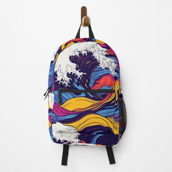 Item preview, Abstract wave pattern bold colour scheme Active Outdoors Inspired Art designed and sold by CDC40.