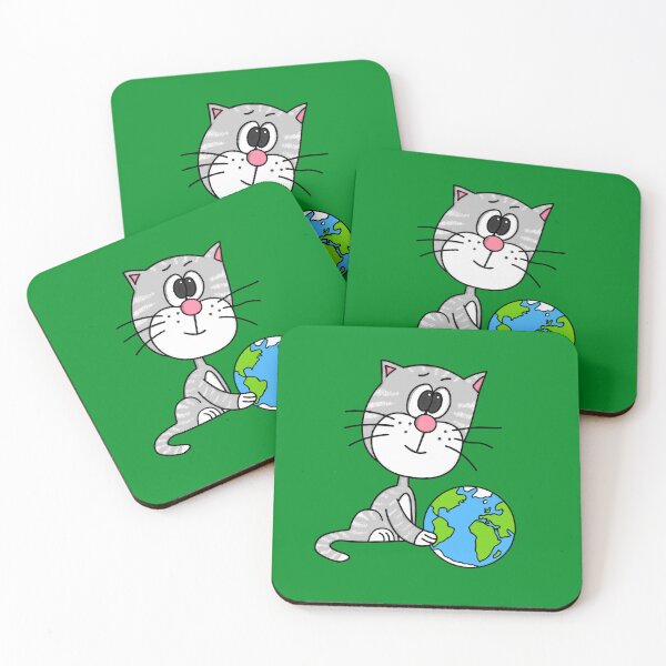 Item preview, Cat Pushing The Earth, Earth Day Funny designed and sold by doodlerob.