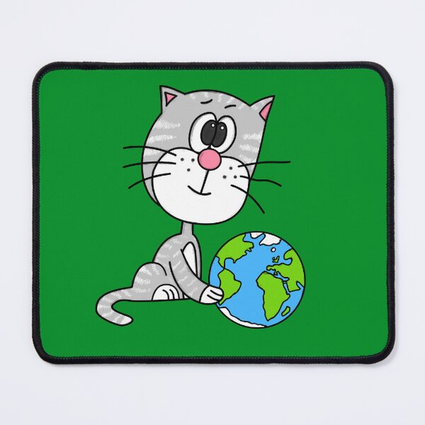 Item preview, Cat Pushing The Earth, Earth Day Funny designed and sold by doodlerob.