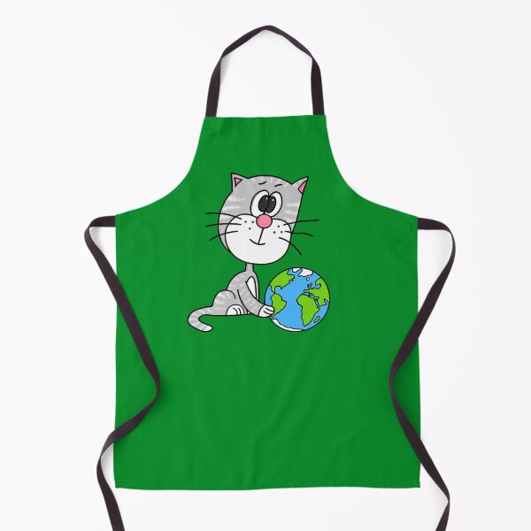 Item preview, Cat Pushing The Earth, Earth Day Funny designed and sold by doodlerob.