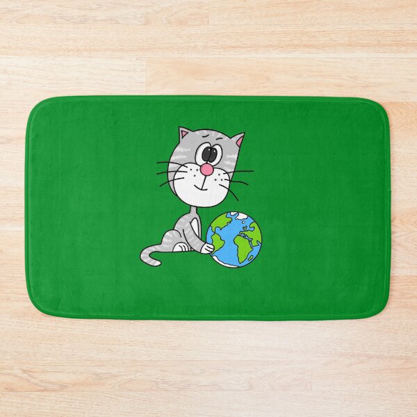 Item preview, Cat Pushing The Earth, Earth Day Funny designed and sold by doodlerob.