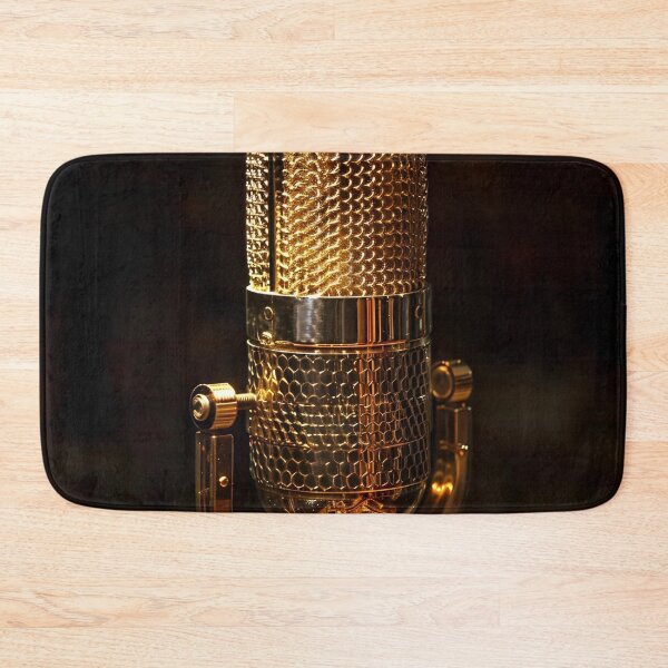 Item preview, Vintage gold microphone print designed and sold by dcrc.