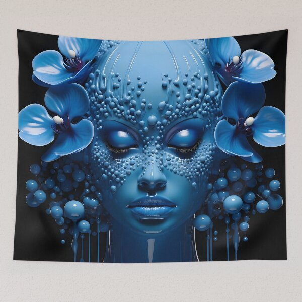Item preview, Reflective Surrealism: YInMn Blue Orchid designed and sold by AI-Only Creations.