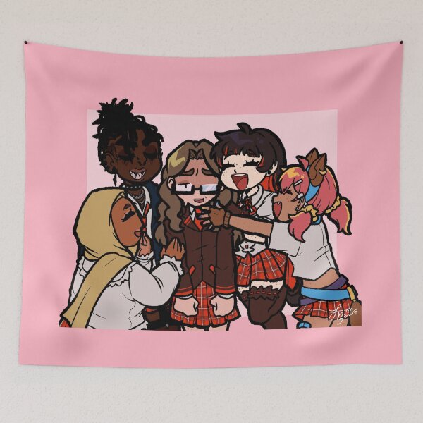 Item preview, vigilante schoolgirls designed and sold by catatasleepover.