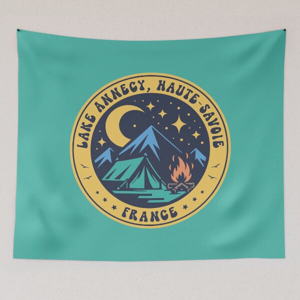 Item preview, Lake Annecy Haute-Savoie France Camping Design designed and sold by CynthiaGraphics.