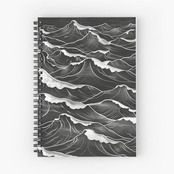 Item preview, Abstract wave pattern monochrome colours Active Outdoors Inspired Art designed and sold by CDC40.