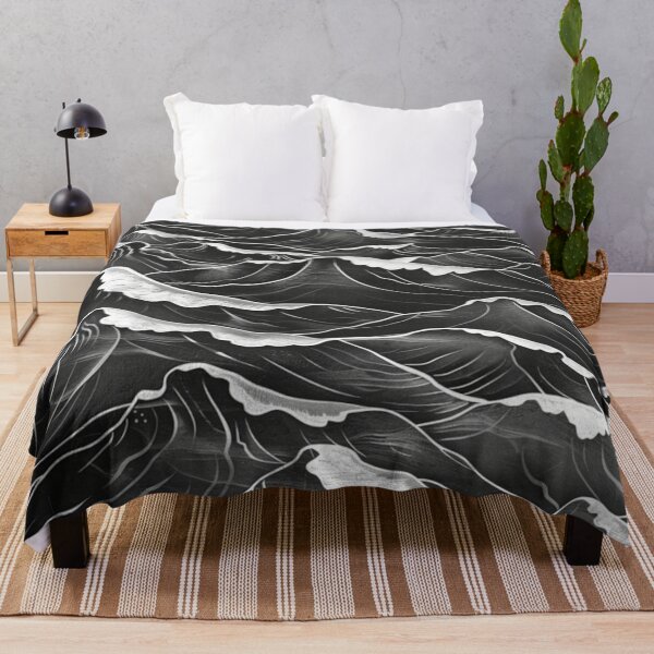 Item preview, Abstract wave pattern monochrome colours Active Outdoors Inspired Art designed and sold by CDC40.