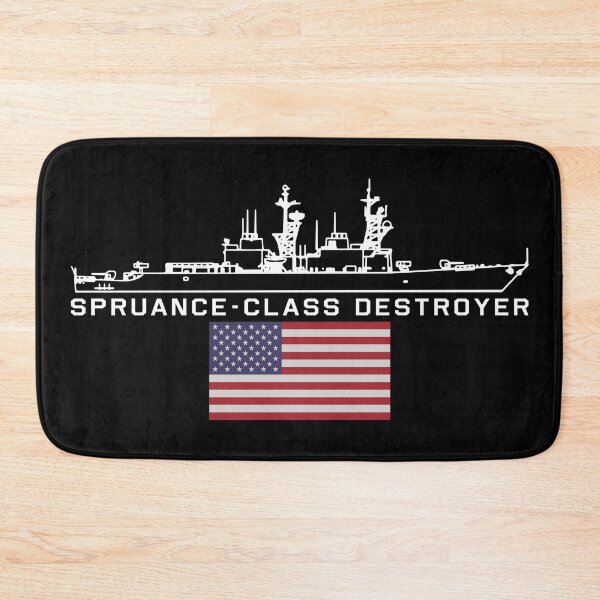 Item preview, Spruance-class Destroyer Ship American Flag designed and sold by MilitaryMart.