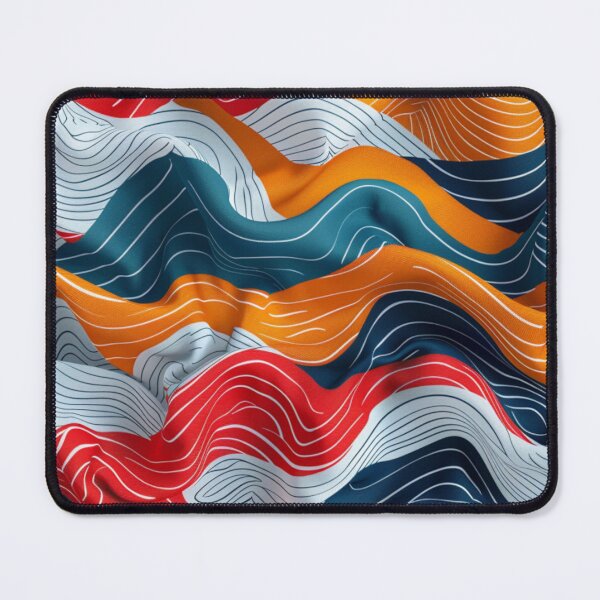 Item preview, Abstract wave pattern bold colour scheme Active Outdoors Inspired Art designed and sold by CDC40.