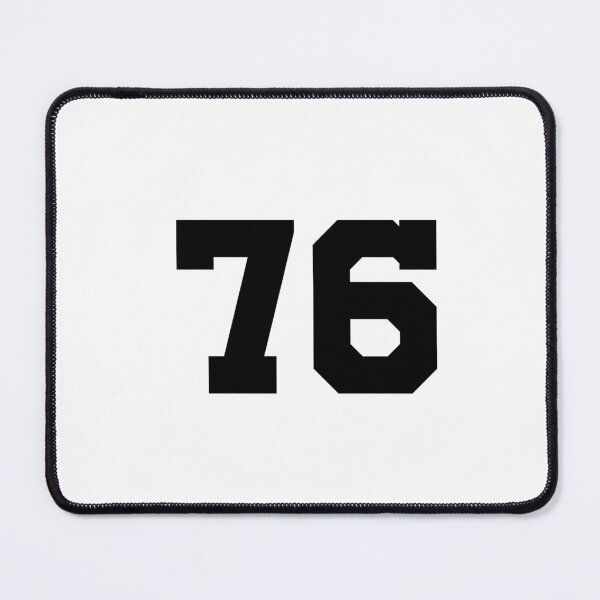 Item preview, 76, seventy-six, black, University designed and sold by Numbers-Art.