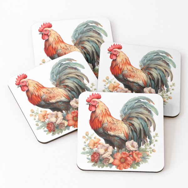 Item preview, Rooster and Florals B designed and sold by Jean Plout.