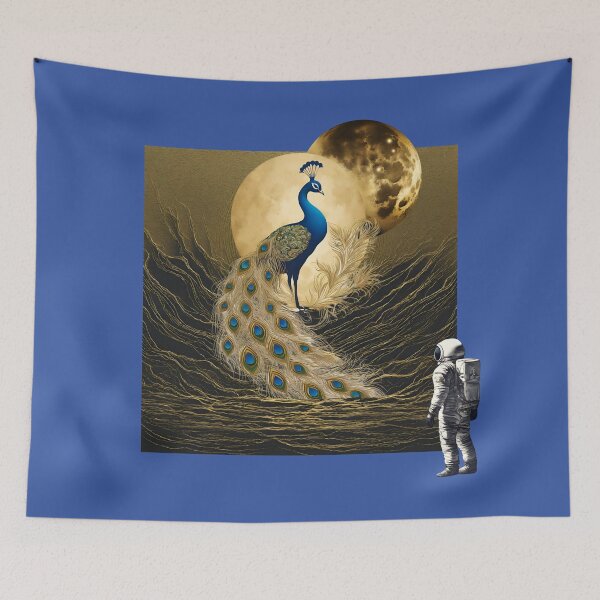 Item preview, GOLD MOON,PEACOCK AND ASTRONOUT DESIGN designed and sold by asudesign.