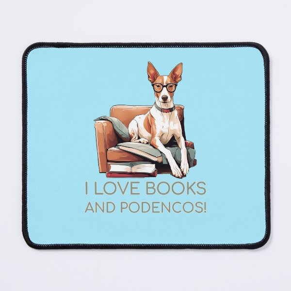 Item preview, Podenco Bookworm - A Cozy Design for Book Lovers designed and sold by brindled.