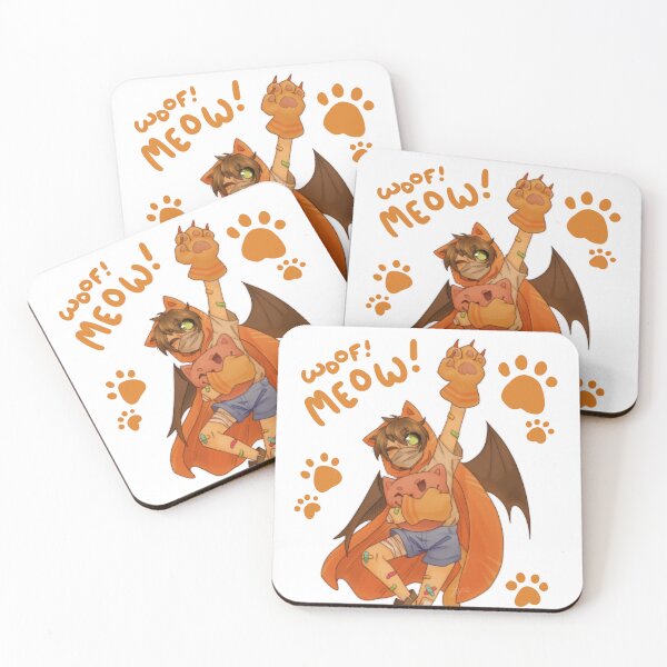 Item preview, woof! meow! designed and sold by catatasleepover.