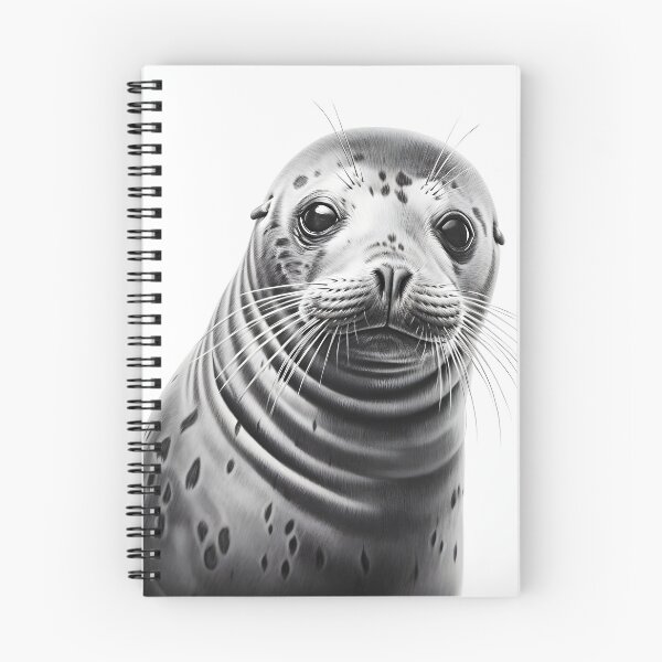 Item preview, Black and white seal pencil drawing designed and sold by Pencil-Art.