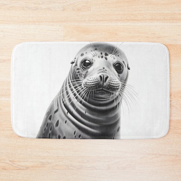 Item preview, Black and white seal pencil drawing designed and sold by Pencil-Art.