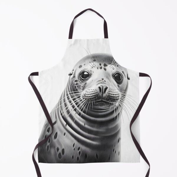 Item preview, Black and white seal pencil drawing designed and sold by Pencil-Art.