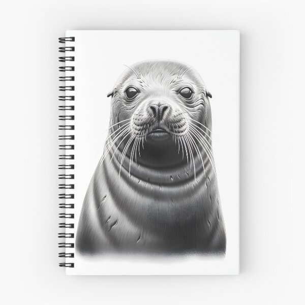 Item preview,  Black and white seal pencil drawing designed and sold by Pencil-Art.
