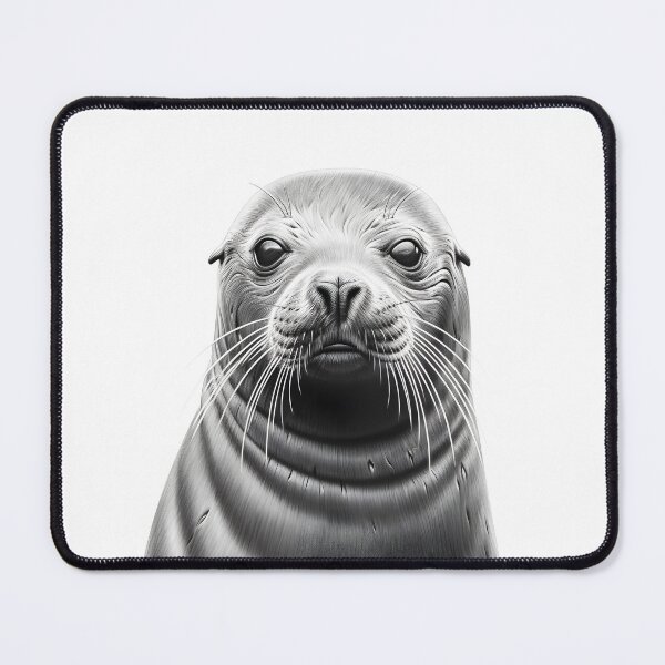 Item preview,  Black and white seal pencil drawing designed and sold by Pencil-Art.
