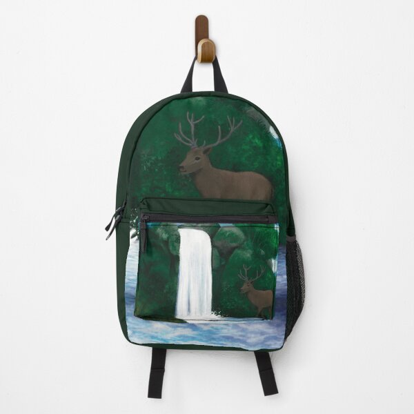 Item preview, Deer at a waterfall designed and sold by AnnRu-art.