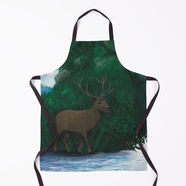 Item preview, Deer at a waterfall designed and sold by AnnRu-art.