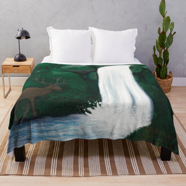 Item preview, Deer at a waterfall designed and sold by AnnRu-art.