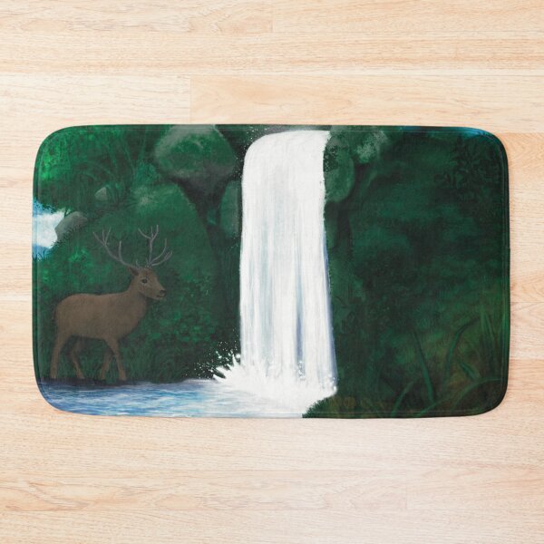 Item preview, Deer at a waterfall designed and sold by AnnRu-art.