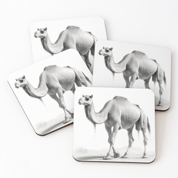 Item preview, Black and white Camel drawing designed and sold by Pencil-Art.