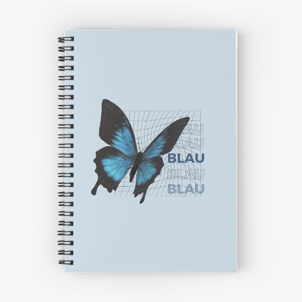 Item preview, BLAU | Butterfly Illustration | Pastel Blue Background designed and sold by RM-Journey.