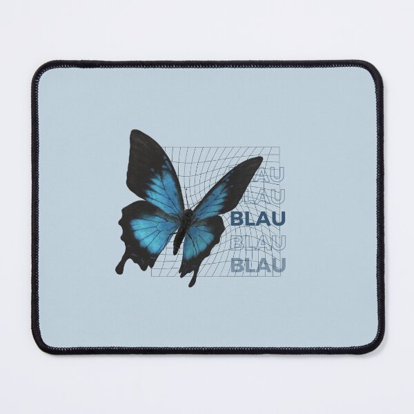 Item preview, BLAU | Butterfly Illustration | Pastel Blue Background designed and sold by RM-Journey.