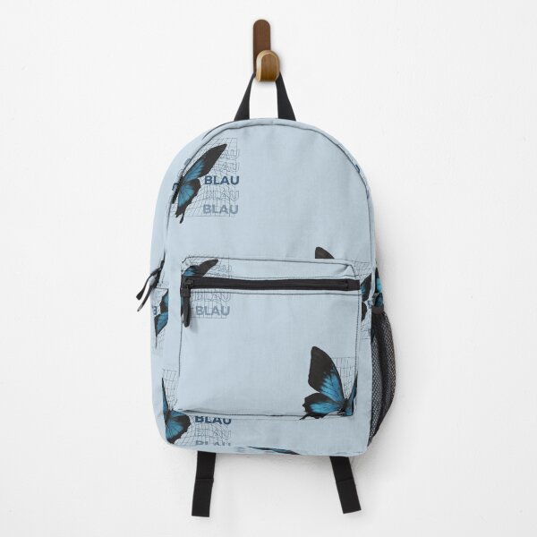 Item preview, BLAU | Butterfly Illustration | Pastel Blue Background designed and sold by RM-Journey.
