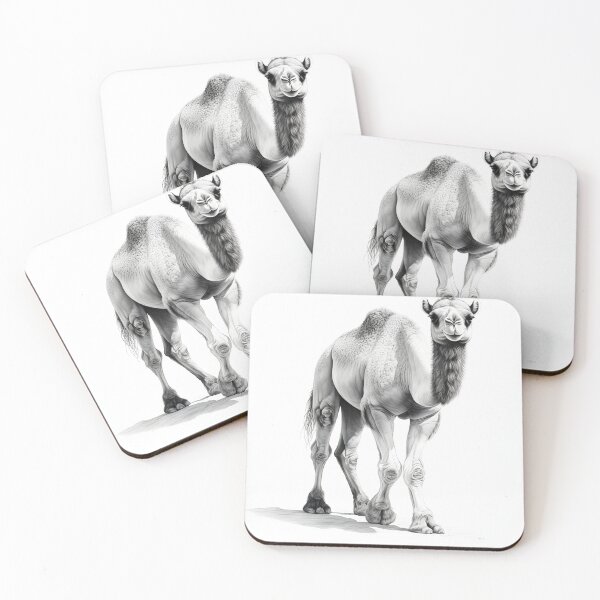 Item preview, Black and white Camel drawing designed and sold by Pencil-Art.