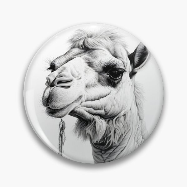 Item preview, Black and white Camel drawing designed and sold by Pencil-Art.