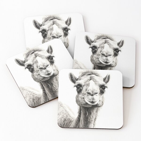 Item preview, Black and white Camel drawing designed and sold by Pencil-Art.