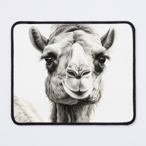 Item preview, Black and white Camel drawing designed and sold by Pencil-Art.