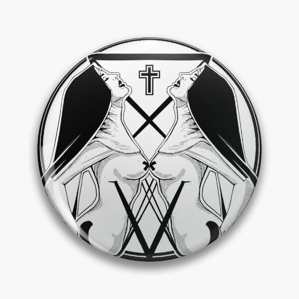 Item preview, Nuns Worshiping their God - black and white sexy cartoon, comic book Lovers, God Lover, occult ritual, sexy nun, beautiful girls, designed and sold by SSINAMOON.