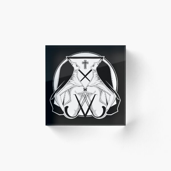 Item preview, Nuns Worshiping their God - black and white sexy cartoon, comic book Lovers, God Lover, occult ritual, sexy nun, beautiful girls, designed and sold by SSINAMOON.