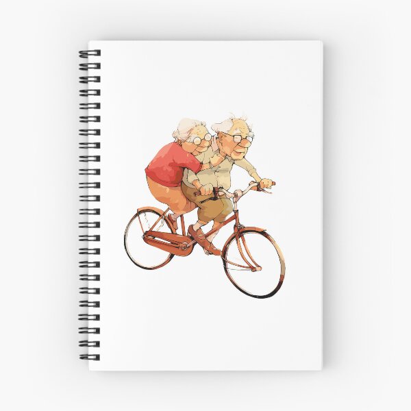 Item preview, Old Couple Bicycling designed and sold by Liededrom..