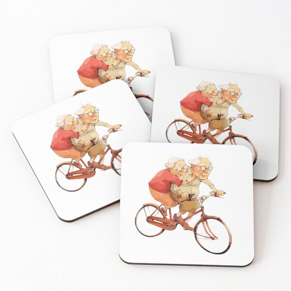 Item preview, Old Couple Bicycling designed and sold by Liededrom..