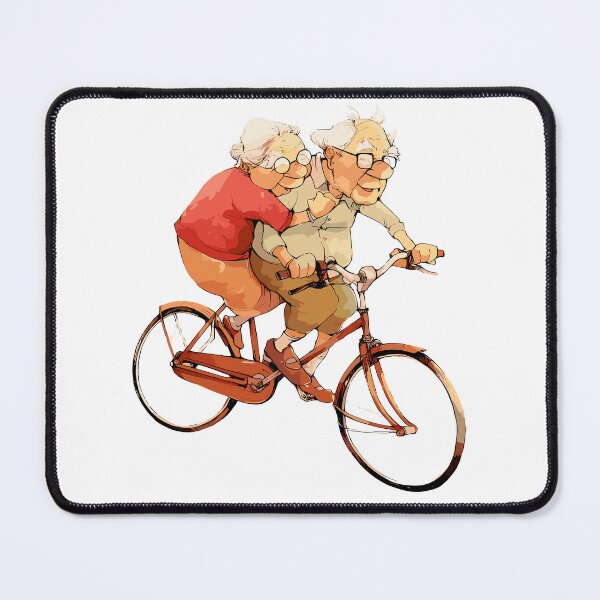 Item preview, Old Couple Bicycling designed and sold by Liededrom..