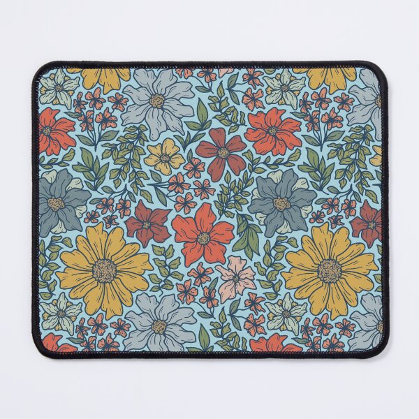 Item preview, Vintage Floral- Blue Background designed and sold by sustainablyjill.