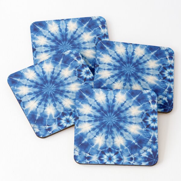 Item preview, Japanese Shibori Pattern blue big circles designed and sold by patterncrow.