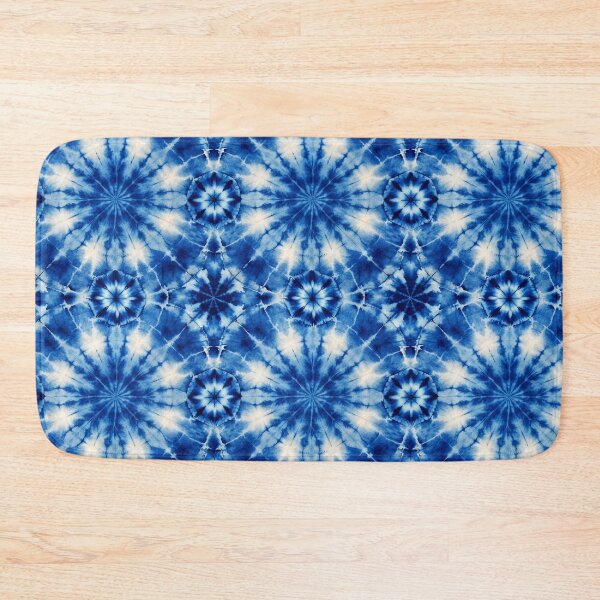 Item preview, Japanese Shibori Pattern blue big circles designed and sold by patterncrow.
