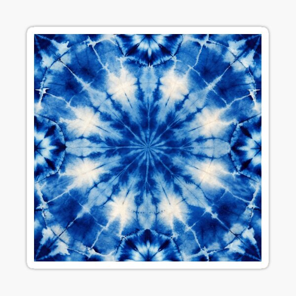 Item preview, Japanese Shibori Pattern blue big circles designed and sold by patterncrow.