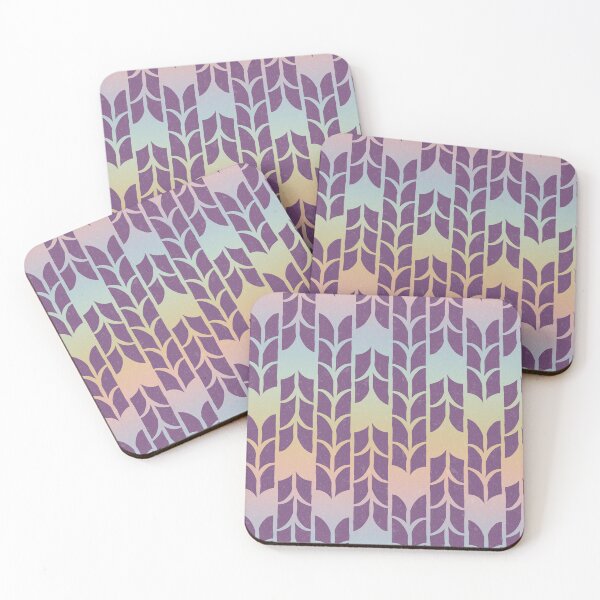 Item preview, Tulip Deco Pattern - Plum + Rainbow Sorbet designed and sold by Irene Estelle.