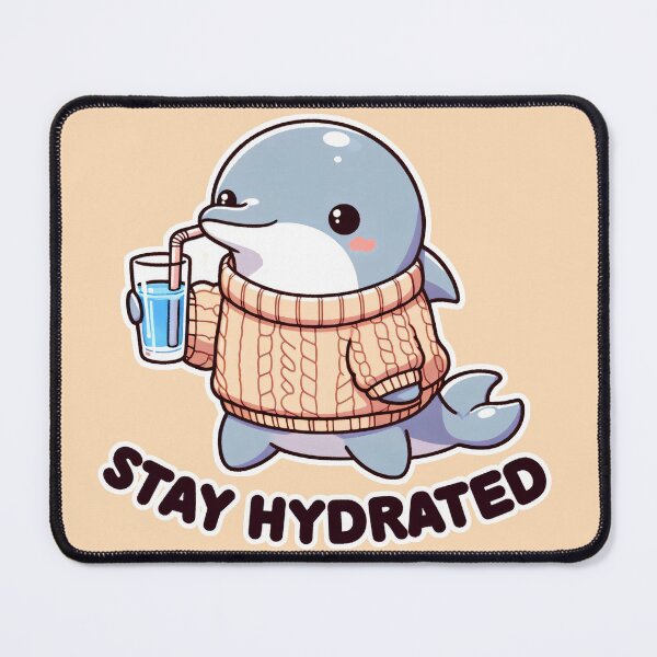 Item preview, Stay Hydrated, cute Dolphin design designed and sold by Slick-Waffles.