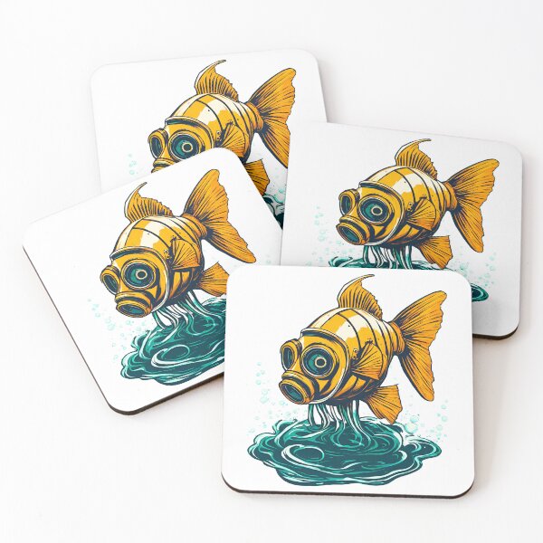 Item preview, Gas Masked Fish in Polluted Depths designed and sold by Tom-Johnson.