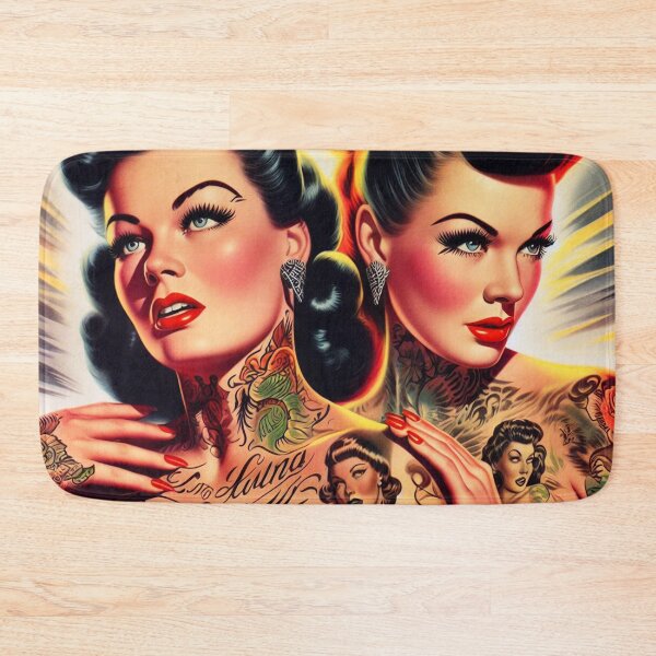 Item preview, Retro Tattooed Pin-ups designed and sold by PulpVintage.