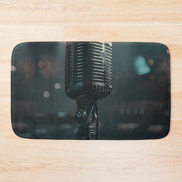 Item preview, vintage gold microphone print designed and sold by dcrc.