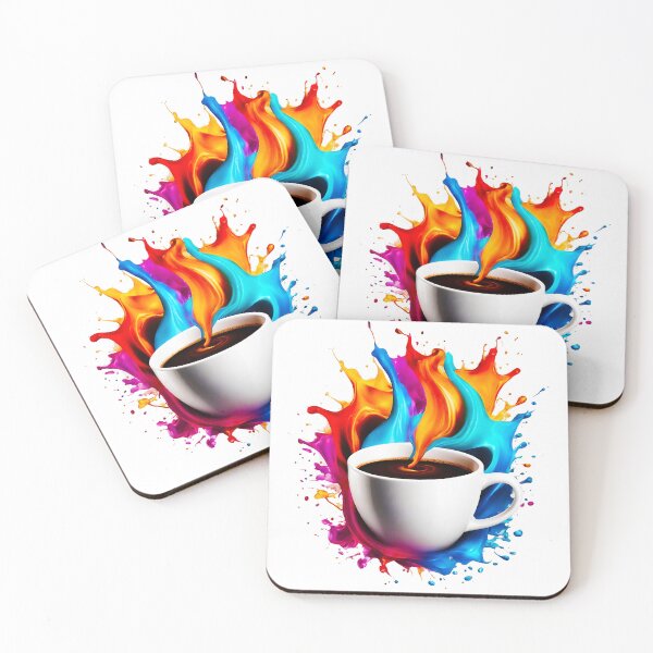 Item preview, Coffee Cup with Bright Paint Splash designed and sold by Tom-Johnson.